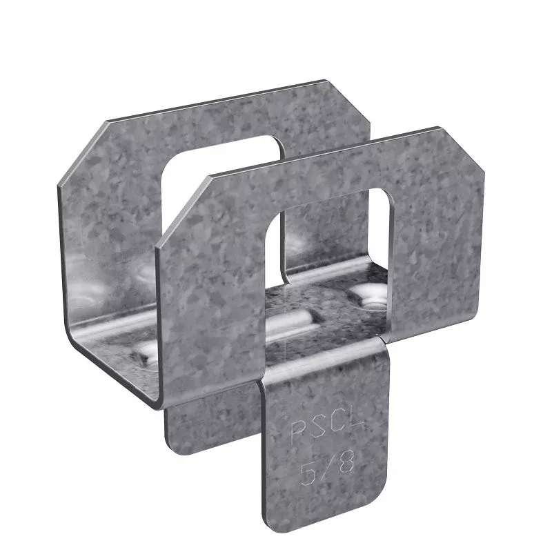 Simpson Strong-Tie PSCL Series PSCL 5/8-R50 Panel Sheathing Clip, 40 Roof Span, 20 ga Thick Material, Steel, Galvanized