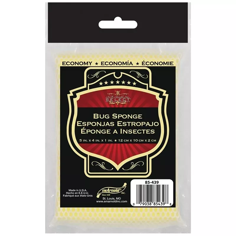 SM Arnold 85-439 Bug Remover Sponge, 5 in L, 4 in W, 1 in Thick, Polyester