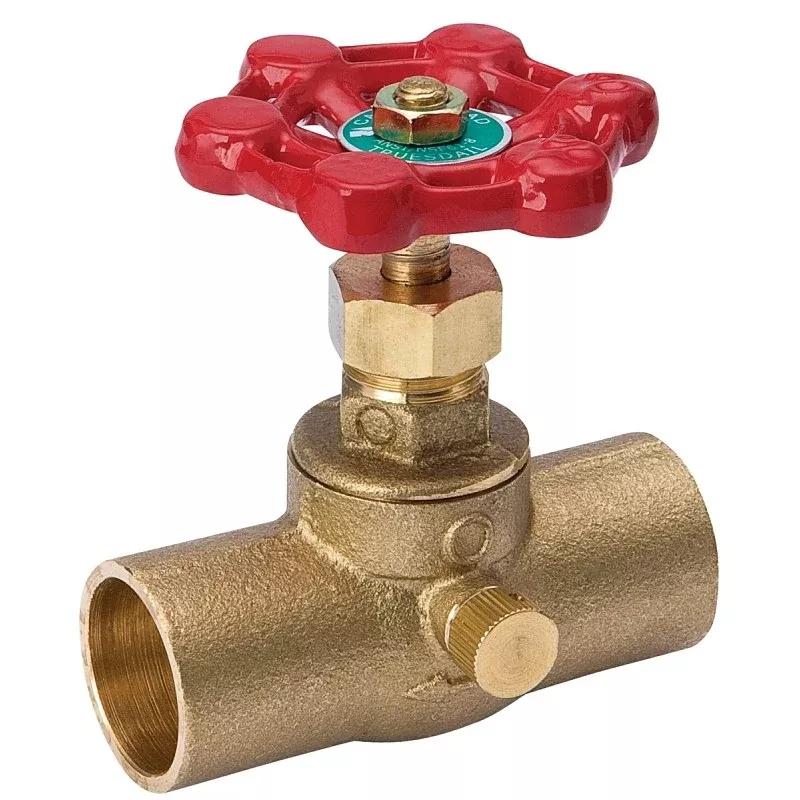 Southland 105-604NL Stop and Waste Valve, 3/4 in Connection, Compression, 125 psi Pressure, Brass Body