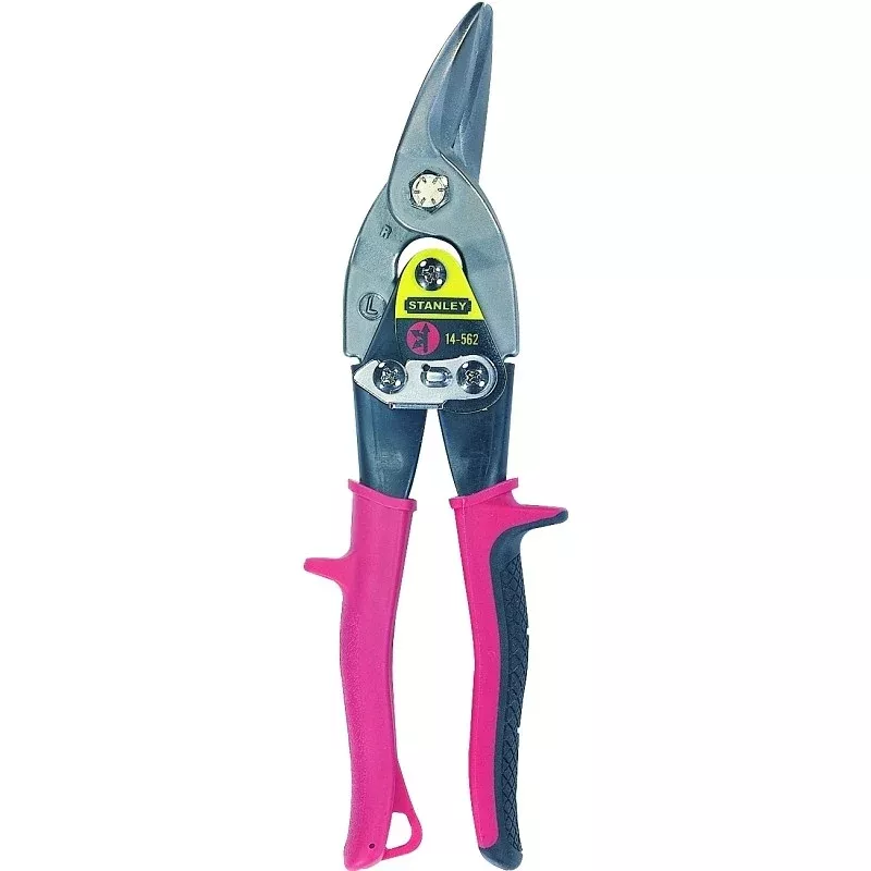 STANLEY FMHT73755/14-562 Aviation Snip, 12 in OAL, 1-9/5 in L Cut, Left Cut, Steel Blade, Cushion-Grip Handle