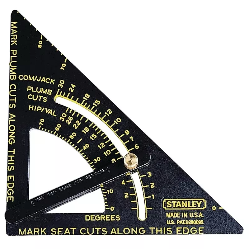 STANLEY Quick Square Series 46-053 Layout Tool, Aluminum, 6-3/4 in L