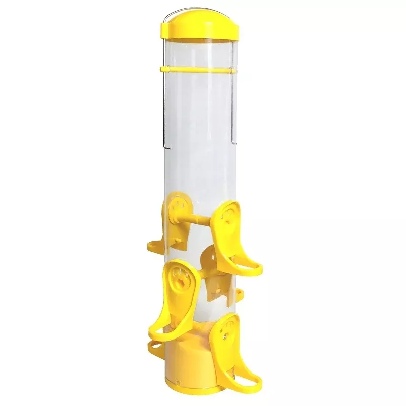 Stokes Select 38224 Thistle Bird Feeder, 15 in H, 1.1 qt, Plastic, Clear Yellow, Hanging Mounting
