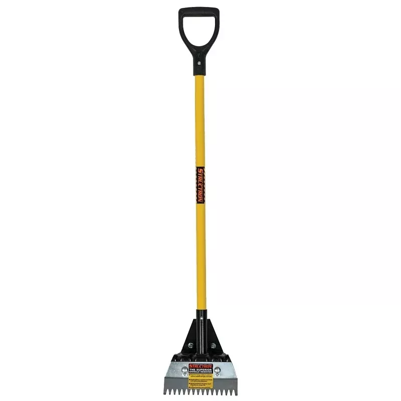 Structron S600 Power Series 49749 Shingle Remover Shovel, Carbon Steel Blade, Steel Head, D-Shaped Handle, 48 in OAL