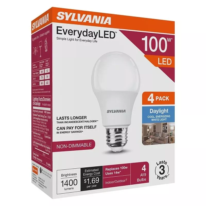 Sylvania 42019 LED Light Bulb, A19 Lamp, Daylight