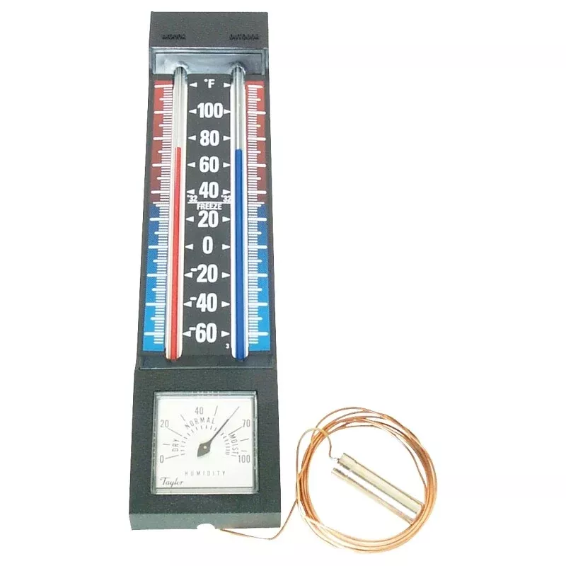 Taylor 5329 Thermometer with Hygrometer, -40 to 100 deg F
