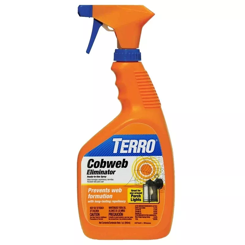 Terro T2360 Cobweb Eliminator, Liquid, Vinegar Like, 1 qt, Bottle