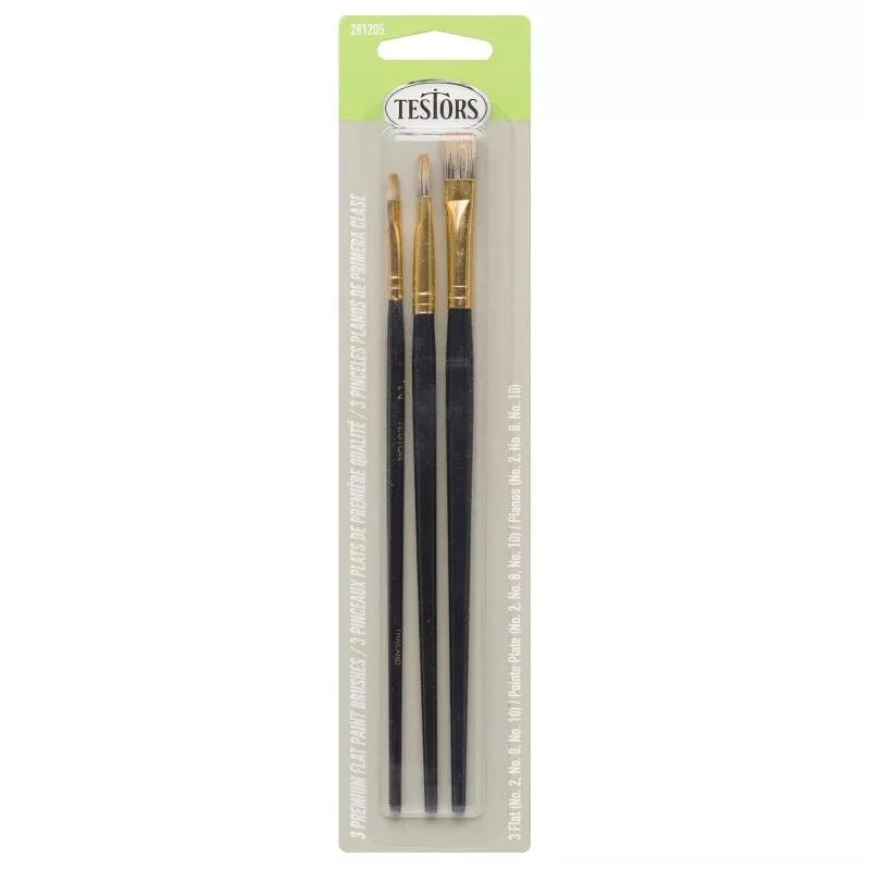 Testors 281205 Premium Brush Assortment, 3/CD, Gray