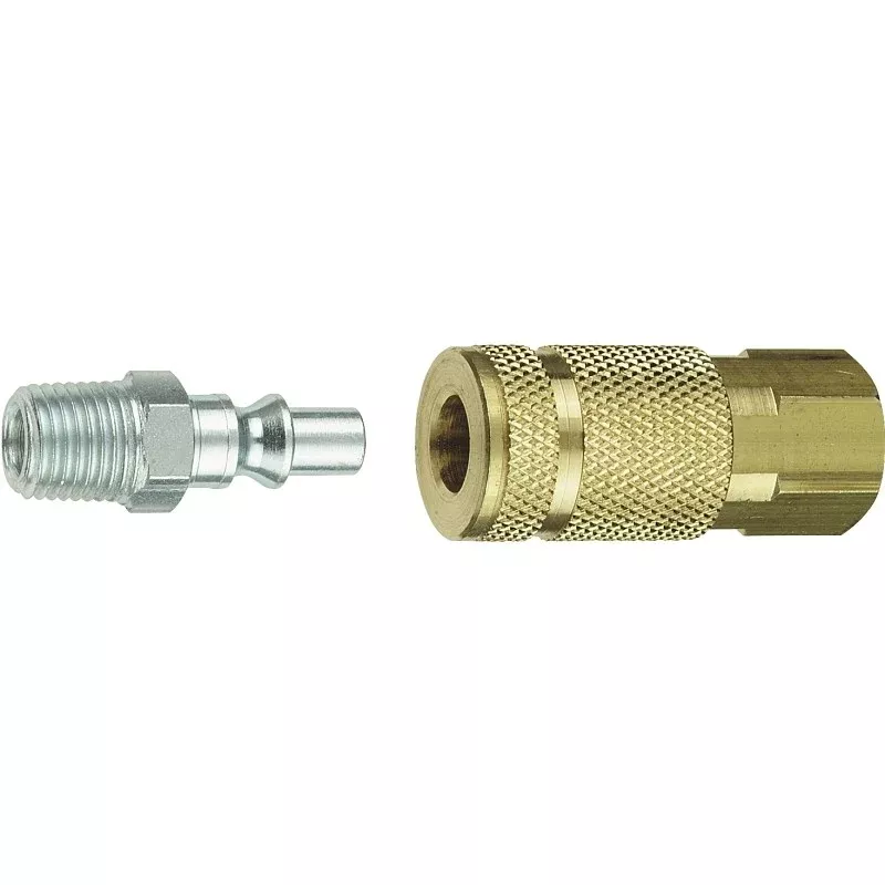 Tru-Flate 13-301 Coupler and Plug Set, A-Style, 1/4 in