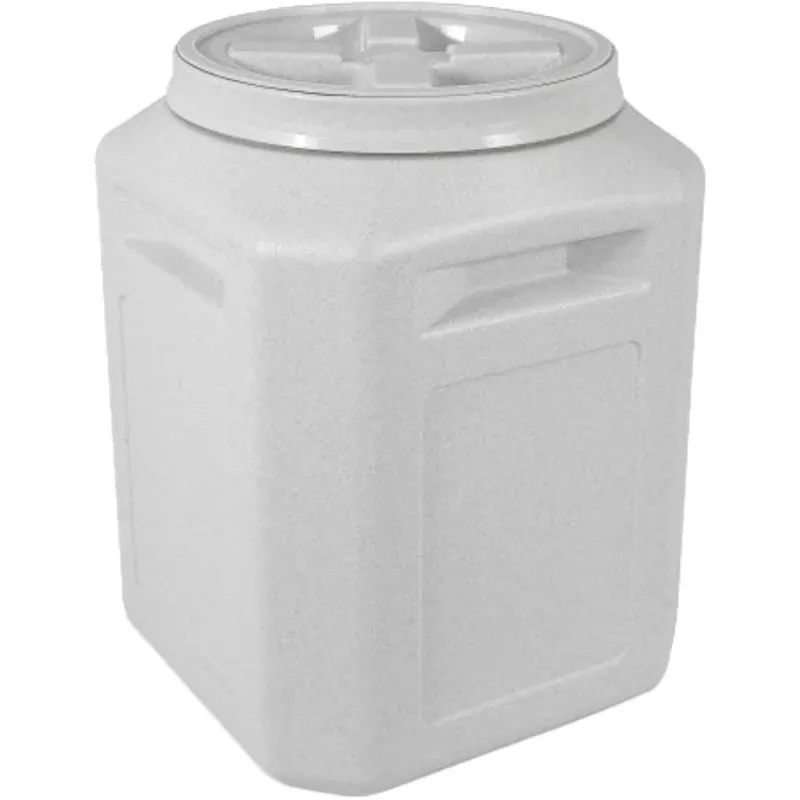 Vittles Vault 4330 Pet Food Container, 30 lb Capacity, Plastic, Granite Stone, Airtight, Twist Cover/Lid, 14 in L