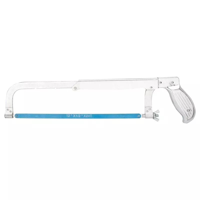 Vulcan JL52001 Adjustable Hacksaw, 8 to 12 in L Blade, 24 TPI, Steel Blade, 2-5/8 in D Throat, Steel Frame, Steel Handle
