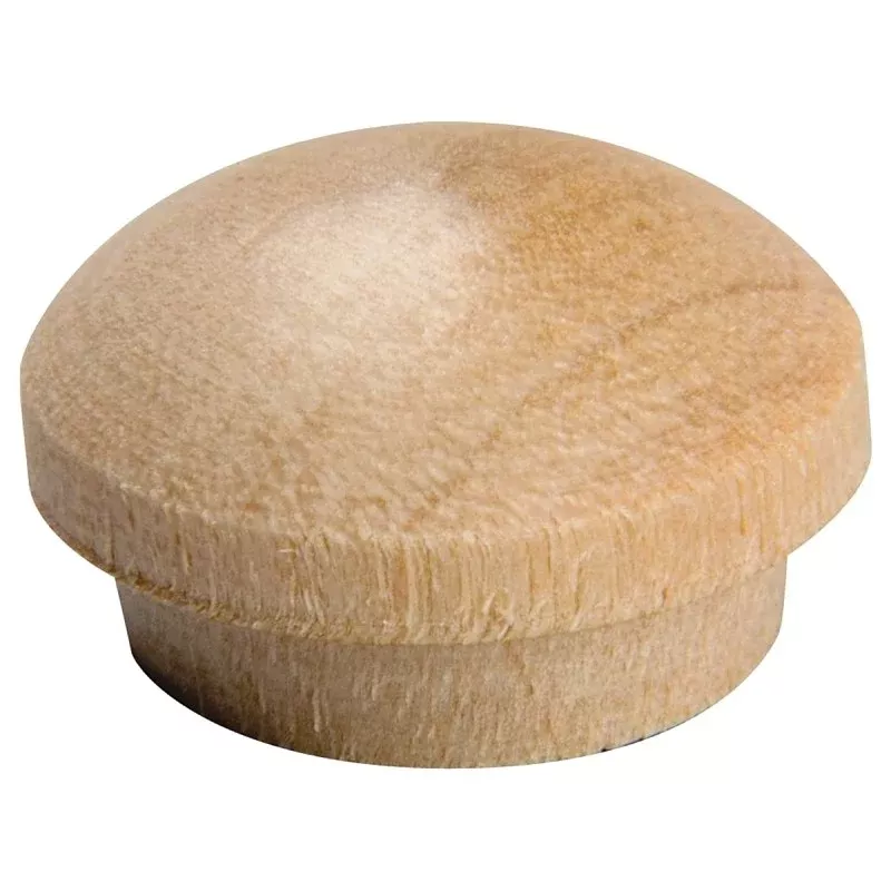 Waddell 8400.38 DP OAK Screw Hole Button, 3/8 in Head, Oak Wood