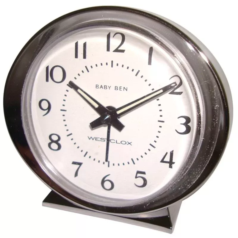 Westclox 11611QA Alarm Clock, Plastic Case, Silver Case