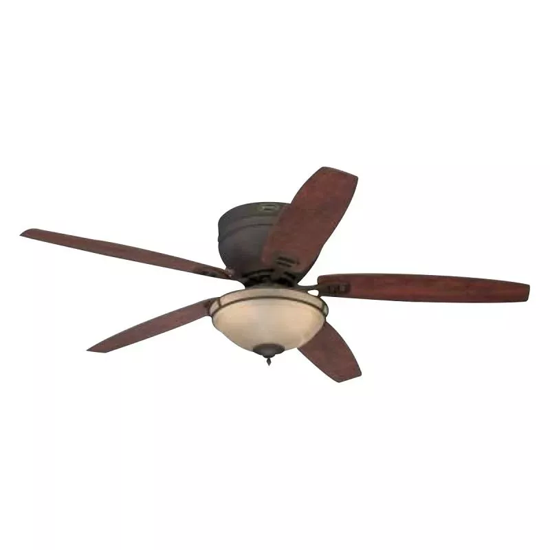Westinghouse Carolina Series 72096 Ceiling Fan, 5-Blade, Applewood/Cherry Blade, 52 in Sweep, MDF Blade, 3-Speed
