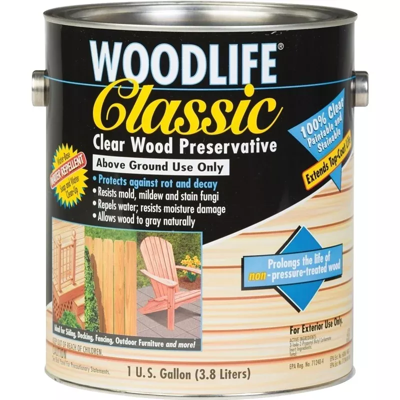 Wolman 00903 Preservative, Clear, Liquid, 1 gal, Can