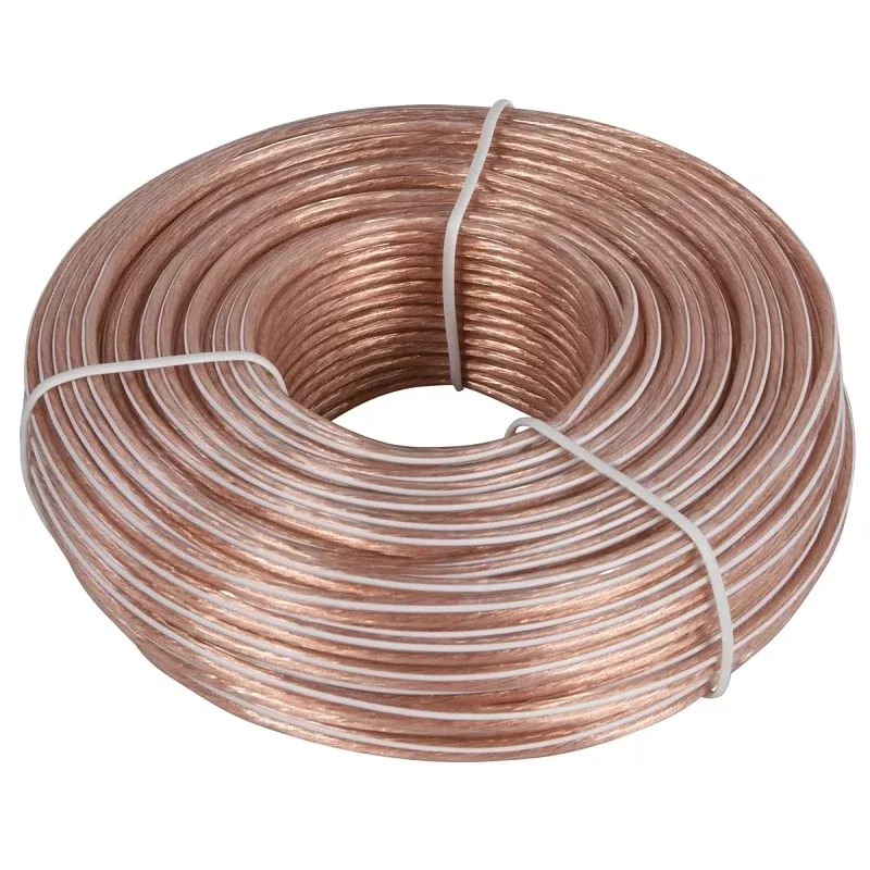 Zenith AS110024C Speaker Wire, 24 AWG Wire, PVC Sheath, Clear Sheath