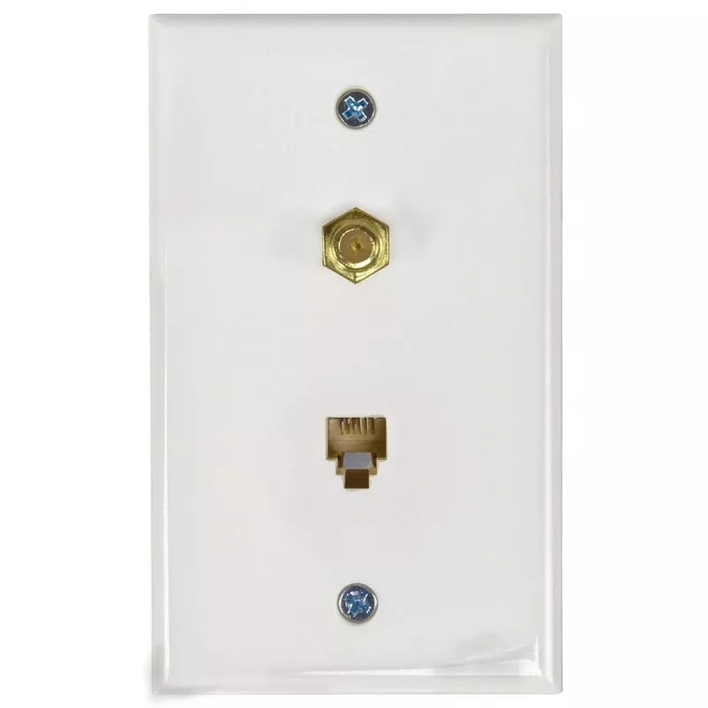 Zenith TW1002CPW Wallplate, 4-1/2 in L, 2-3/4 in W, White