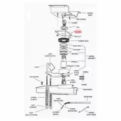 Zierden 20402 Mounting Flange - 204 and 206 Model Booms