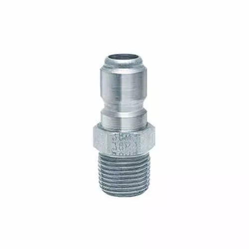 ZSi Foster 50MP Plated Steel Quick Connect Straight Thru Plug - 1/2 Male Thread NPT