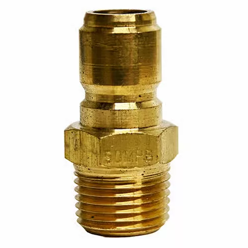 ZSi Foster 50MPB Quick Connect Straight-Thru Brass Plug - 1/2 Male Thread NPT